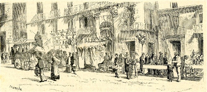 Il Natale a Napoli. Aspetto della via Toledo alla vigilia di Natale
