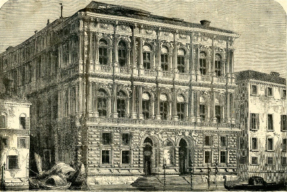 Il Palazzo Pesaro a Venezia (xilografia)