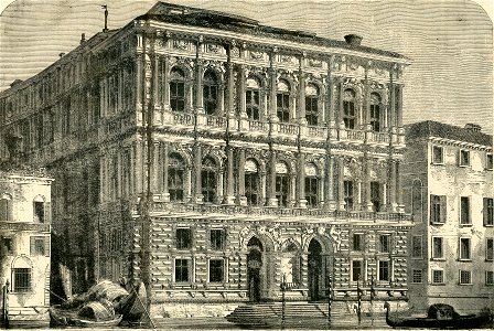Il Palazzo Pesaro a Venezia (xilografia)