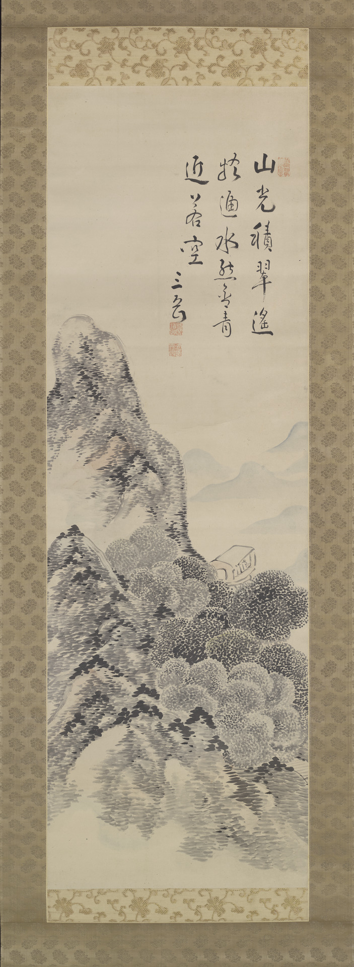 Ike Taiga - Landscape in the manner of Mi Fu - 2006.210.6a-b - Yale University Art Gallery