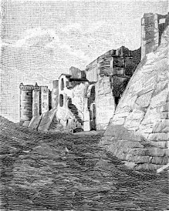 Il castello di Lucera – Lato ovest (xilografia)