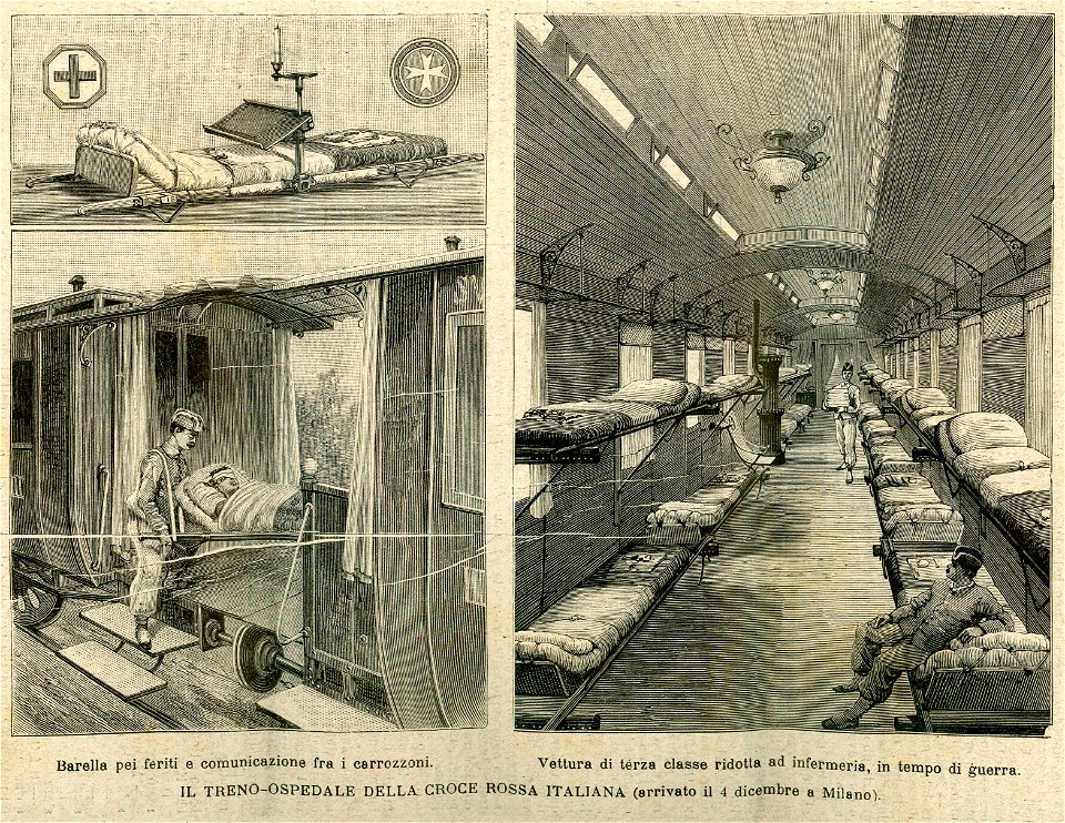 Il treno-ospedale della Croce Rossa Italiana