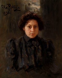 Ilja Jefimovitš Repin - Portrait of the Artist's Daughter Nadezhda Repina - A II 1369 - Finnish National Gallery. Free illustration for personal and commercial use.