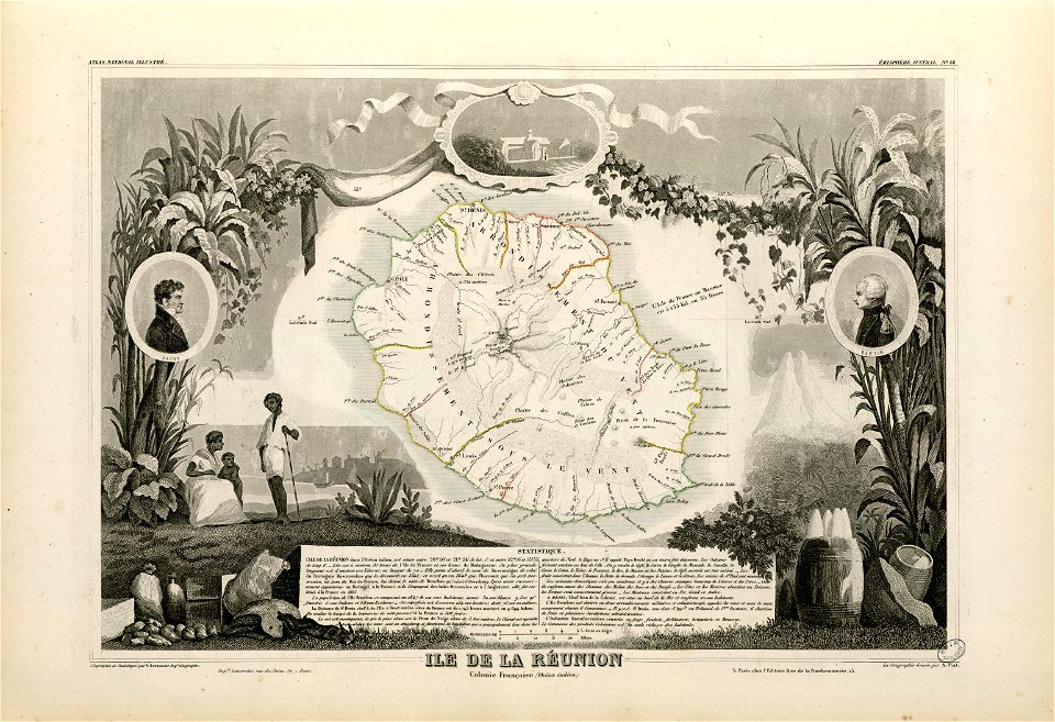 Ile de la Réunion - Colonie Française (Océan indien) (hémisphère austral) - Fonds Ancely - B315556101 A LEVASSEUR 091