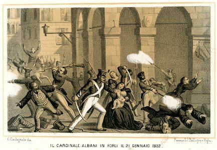 Il Cardinale Albani in Forlì il 21 gennaio 1832
