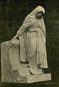 Il Dolore, statua sepolcrale di Emilio Marsili. Free illustration for personal and commercial use.