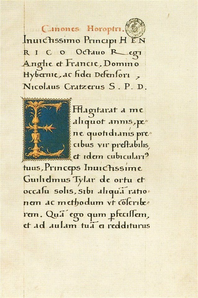 Illuminated Letter by Hans Holbein the Younger and Peter Meghen