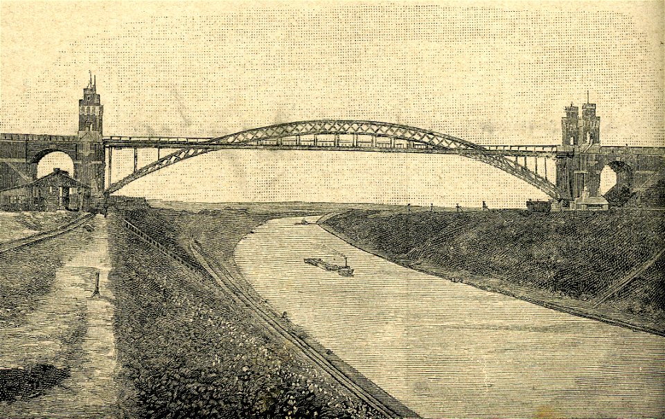 Il nuovo canale del Baltico ponte ferroviario sul canale presso Grünthal