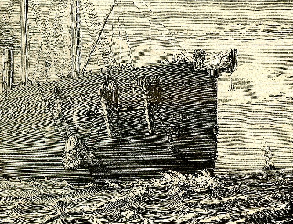 Il Great Eastern lancia un segnale per fissare il posto del canapo atlantico perduto