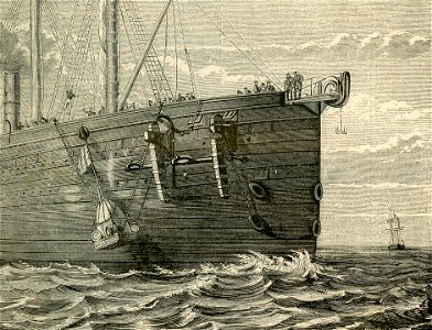 Il Great Eastern lancia un segnale per fissare il posto del canapo atlantico perduto