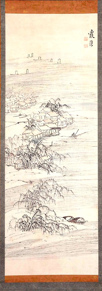 Ike no Taiga - River Village and Fishing Pleasure - 2000.62 - Indianapolis Museum of Art