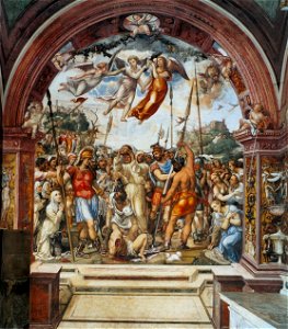 Il Sodoma. Execution Nicolo di Tuldo. St. Catherine Chapel, San Domenico, Siena. 1526.