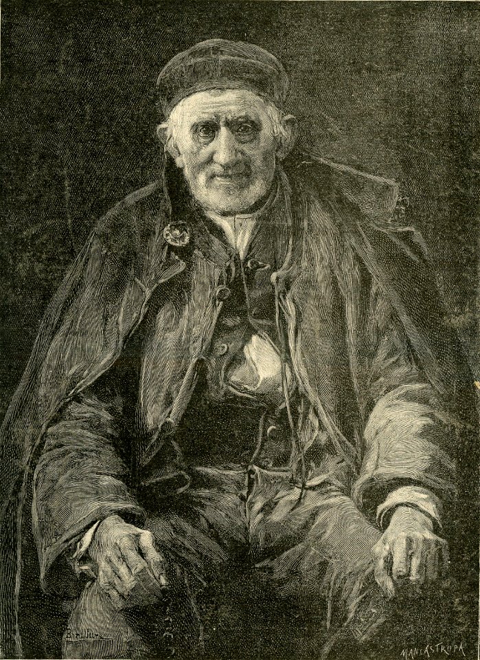 Il vecchio in preghiera, quadro di Josè Benllieure