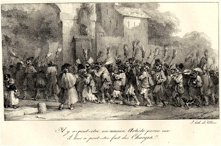 Il y a peut-être un ancien artiste parmi eux il leur a peut-etre fait des charges (BM 1869,0410.81)