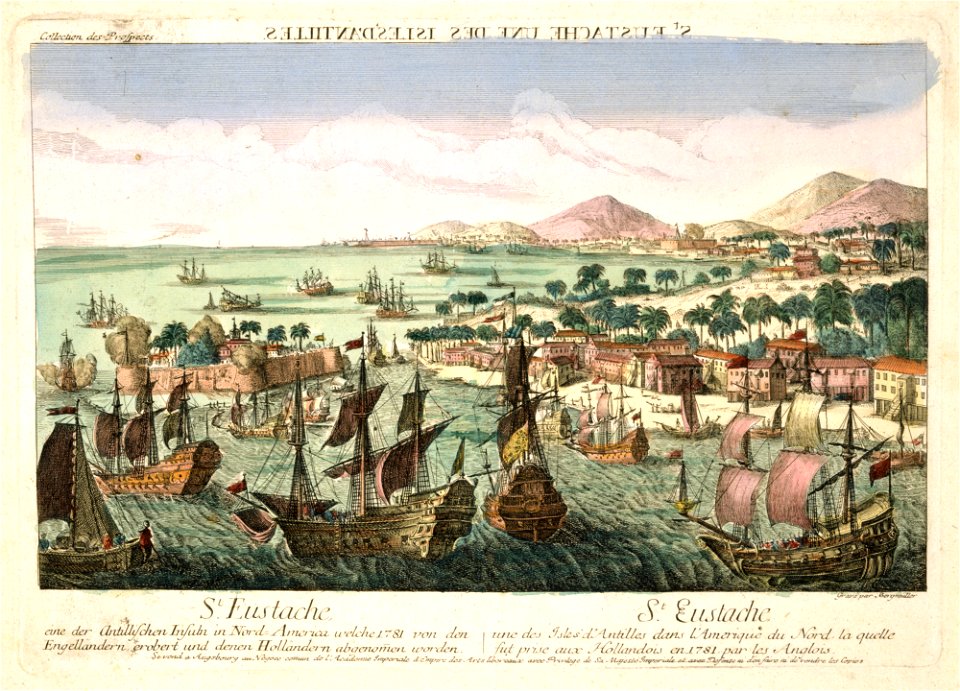 Île de Saint Eustache en 1781 (haute résolution)