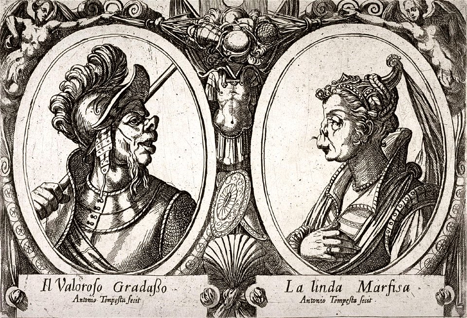 Il Valoroso Gradasso La linda Marfisa Antonio Tempesta