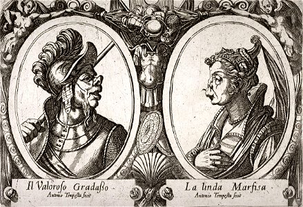 Il Valoroso Gradasso La linda Marfisa Antonio Tempesta