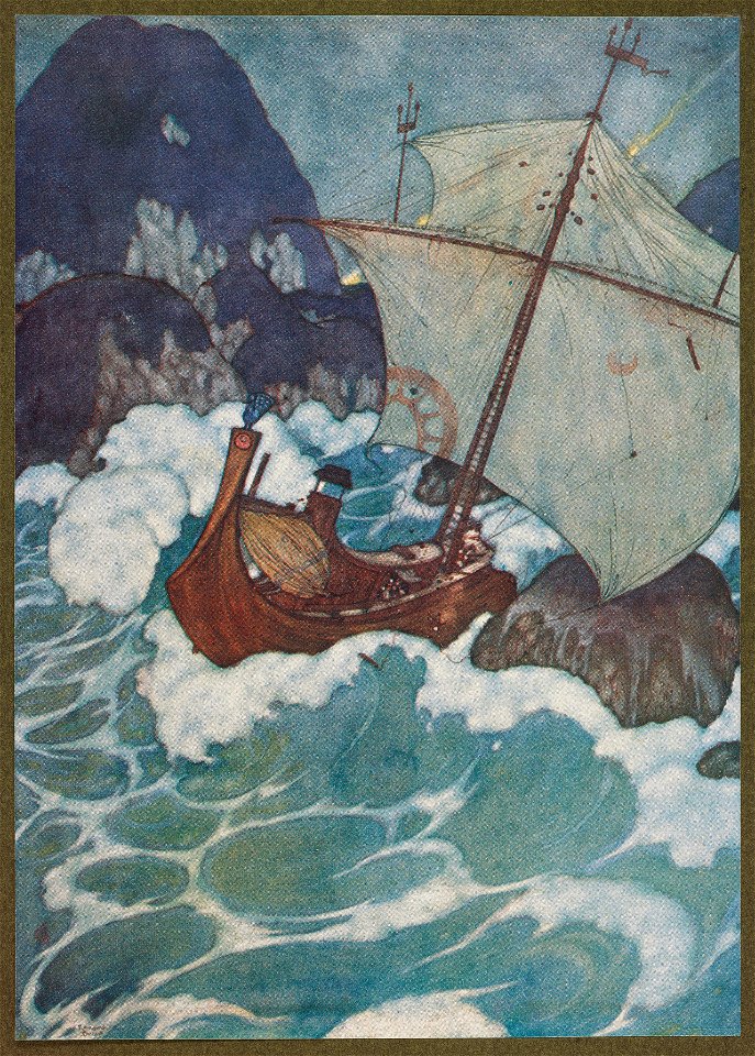 Illustration by Edmund Dulac from One Thousand and One Nights 04