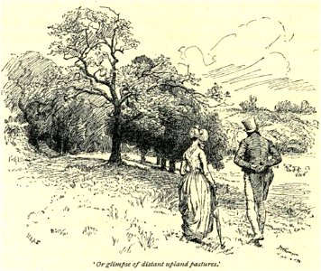Illustration by Hugh Thomson (1860-1920) of the 1891 reissue of Cranford by Gaskell - 64