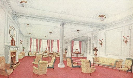 Illustration of Titanic and Olympic 1st Class R & W Room