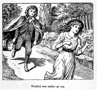 Illustrations by K. M. Skeaping for the Holiday Prize by E. D. Adams-pg-105-Winifred won easily