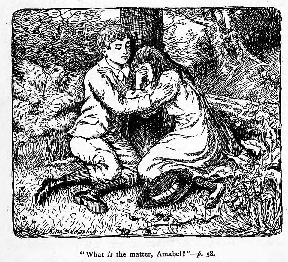 Illustrations by K. M. Skeaping for the Holiday Prize by E. D. Adams-pg-058-What is the matter Amabel