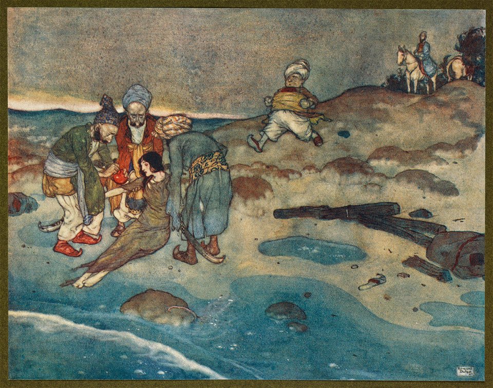 Illustration by Edmund Dulac from One Thousand and One Nights 01