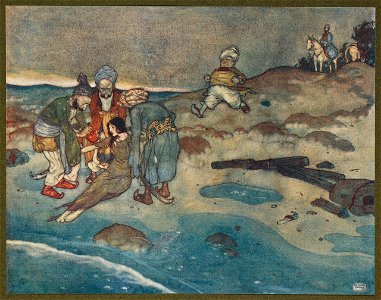 Illustration by Edmund Dulac from One Thousand and One Nights 01