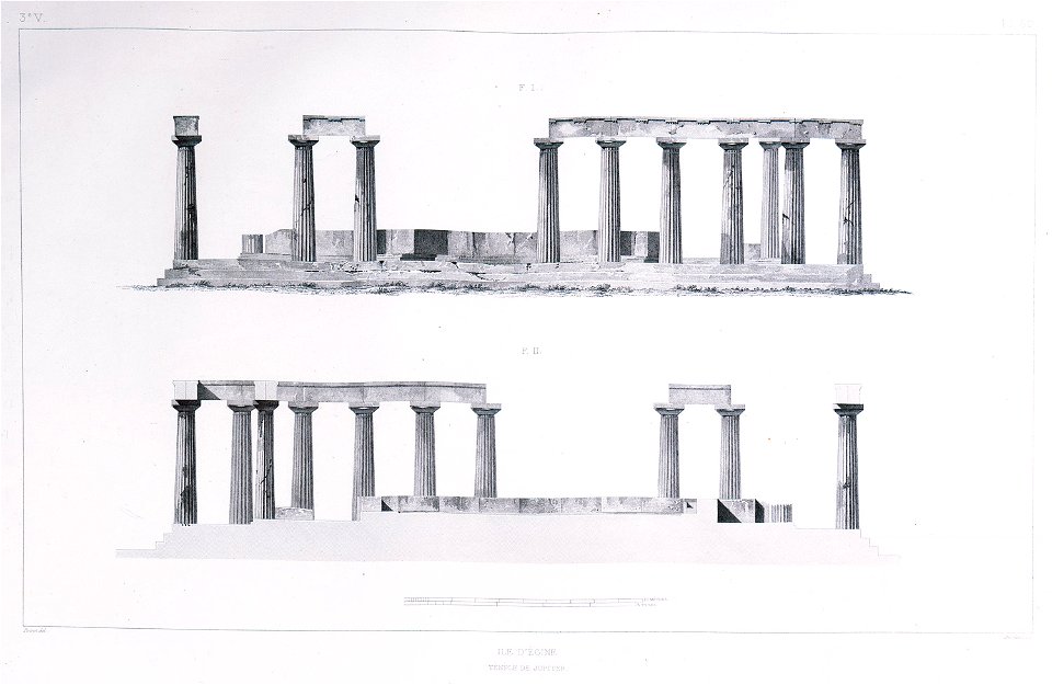Ile d'Égine Temple de Jupiter (2) - Blouet Guillaume-abel - 1831