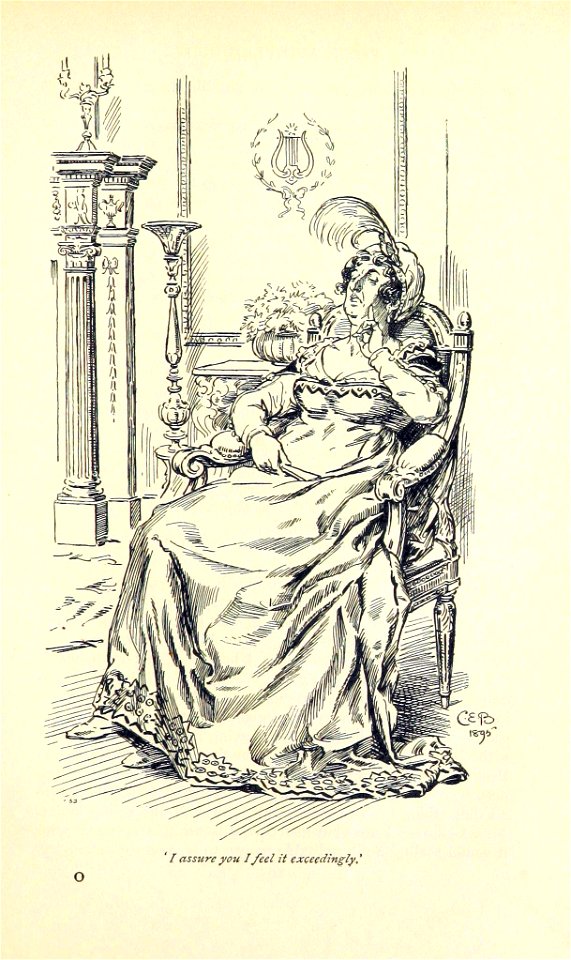 Illustration by C E Brock for Pride and Prejudice - I assure you I feel it exceedingly
