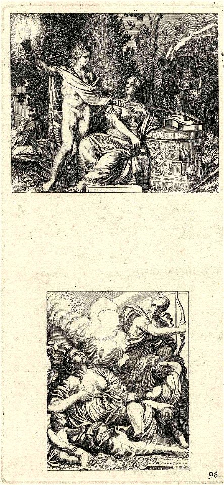 Illustrationen zur griechischen Mythe (Apoll, Niobe) ubs G 0858 II