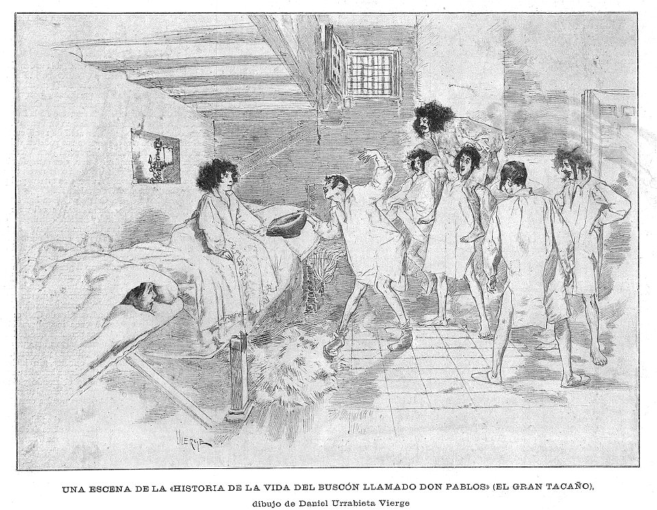 Ilustración de la «Historia de la vida del buscón llamado don Pablos», de Daniel Urrabieta Vierge