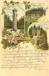 Ilmenau, Thüringen - Turm auf dem Kickelhahn; Gabelbach Restauration (Zeno Ansichtskarten)