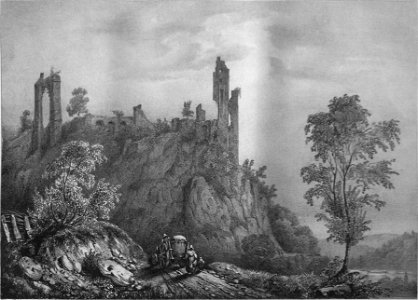 Im02 Album dauphiné T1, Ruines de Beauvoir (Beauvoir-en-Royans), by VC cropped versio II