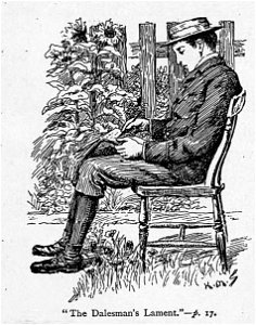 Illustrations by K. M. Skeaping for the Holiday Prize by E. D. Adams-pg-017-The Dalesman's Lament. Free illustration for personal and commercial use.