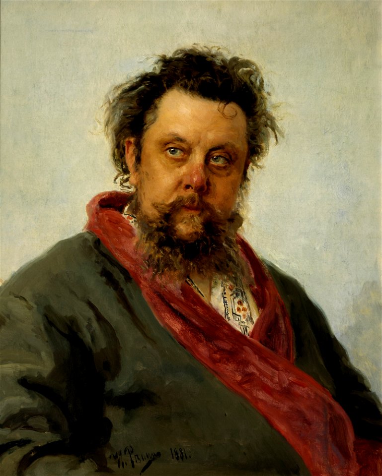 Ilya Repin - Портрет композитора М.П.Мусоргского - Google Art Project