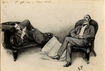 Illustration for The Adventure of the Cardboard Box (Sidney Paget, 1893)