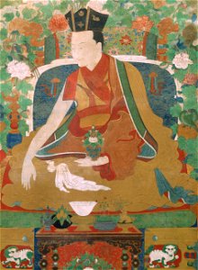 Image detail from The Ninth Karmapa, Wangchug Dorje (1555-1603) - Google Art Project (cropped)