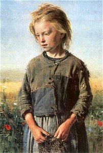 Ilya Repin - Fisher girl. Free illustration for personal and commercial use.