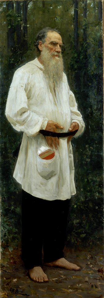 Ilya Repin - Leo Tolstoy Barefoot - Google Art Project. Free illustration for personal and commercial use.