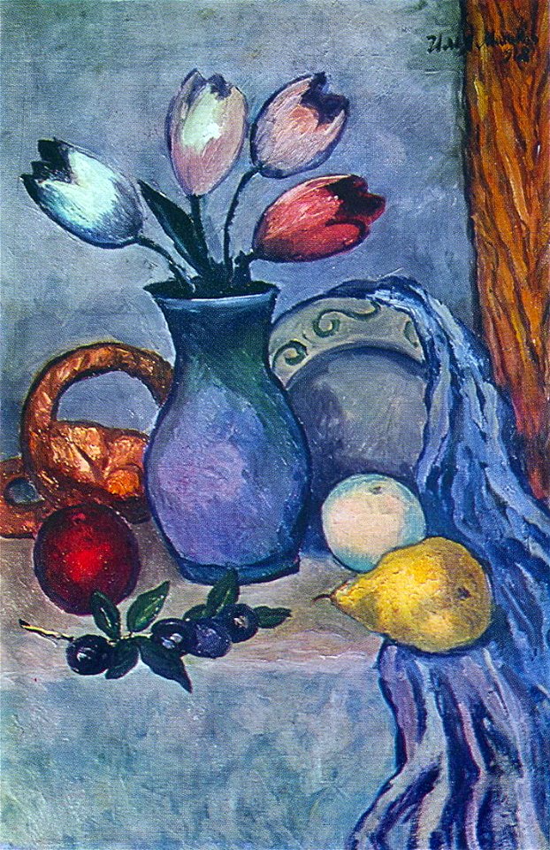 Ilya Mashkov - Fruit and Tulips