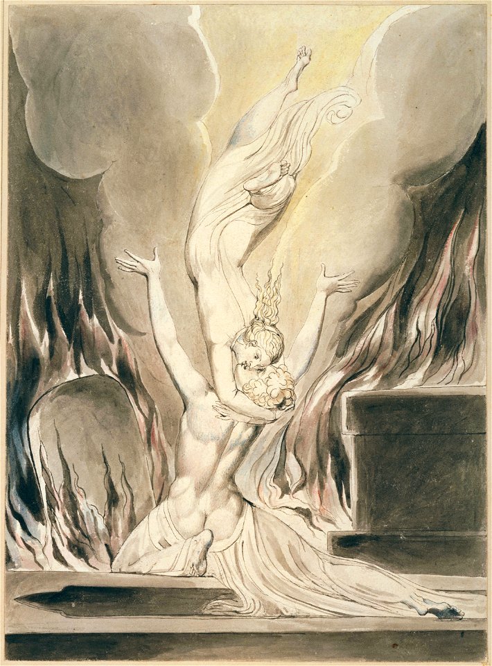 Illustrations to Robert Blair's The Grave, object 15 The Reunion of the Soul & the Body