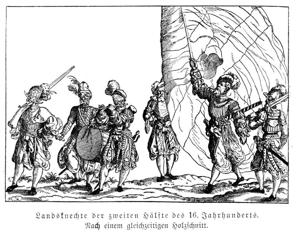 Illustrierte Geschichte d. sächs. Lande Bd. II Abt. 1 - 164 - Landsknechte, 2. Hälfte d. 16. Jhd