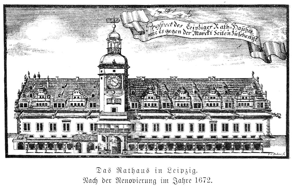 Illustrierte Geschichte d. sächs. Lande Bd. II Abt. 1 - 217 - Das Rathaus in Leipzig