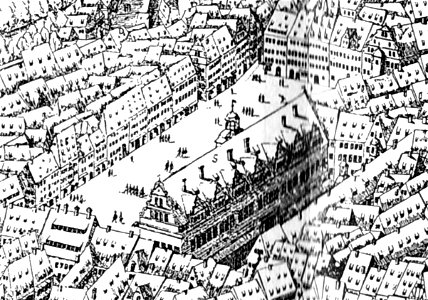 Illustrierte Geschichte d. sächs. Lande Bd. II Abt. 1 - 256 - Leipzig 1615 (cropped Altes Rathaus)