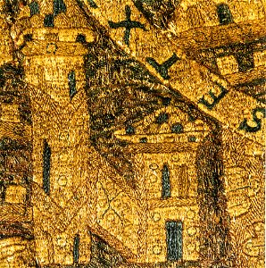 Image of a building - detail of the coronation pall