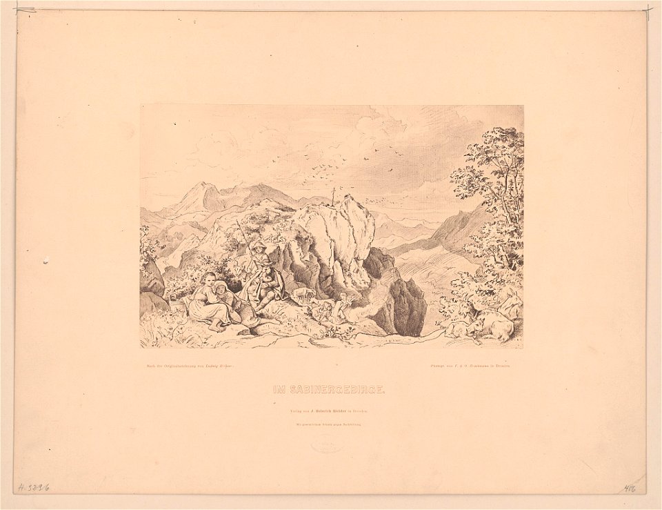 Im sabinergebirge - nach der Originalzeichnung von Ludwig Richter ; photogr. von F. & O. Brockmann in Dresden. LCCN2017650405