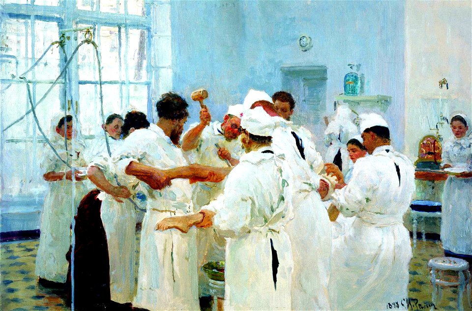 Ilya Repin - Хирург Е. В. Павлов в операционном зале