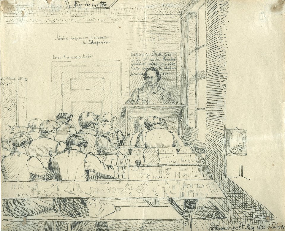 Im Kolleg bei Jacob Grimm 1830