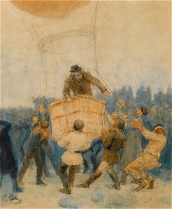Ilya Repin, The Solar Eclipse of 1887 (Dmitri Ivanovich Mendeleev on the aerostat)